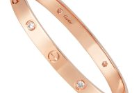 Cartier Limited Edition Rose Gold Diamond Love Bracelet at 1stDibs