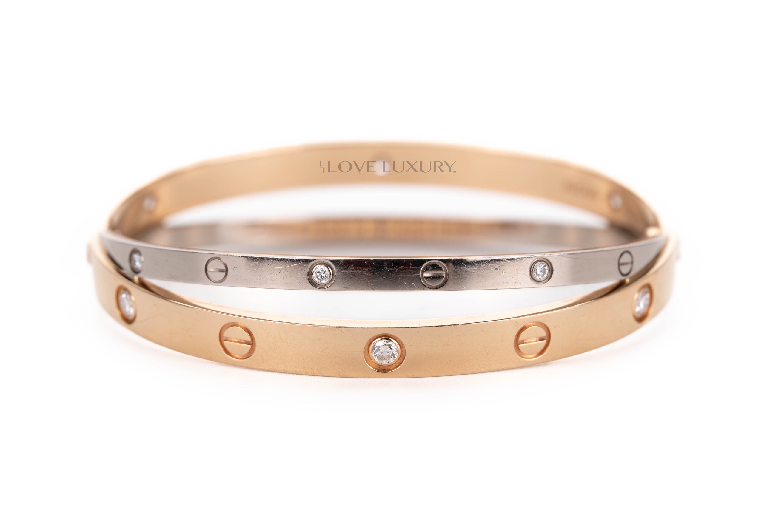 Cartier love bracelet diamonds rose gold